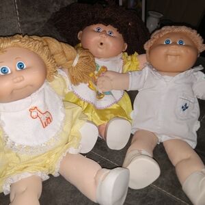 Yellow and Brown Plush Doll Set with Accessories